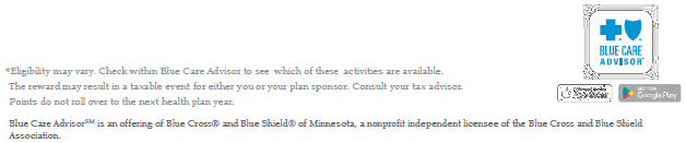 BCBSM Program disclaimer